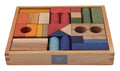 Wooden Story Rainbow Blocks in Tray - 30 Pieces