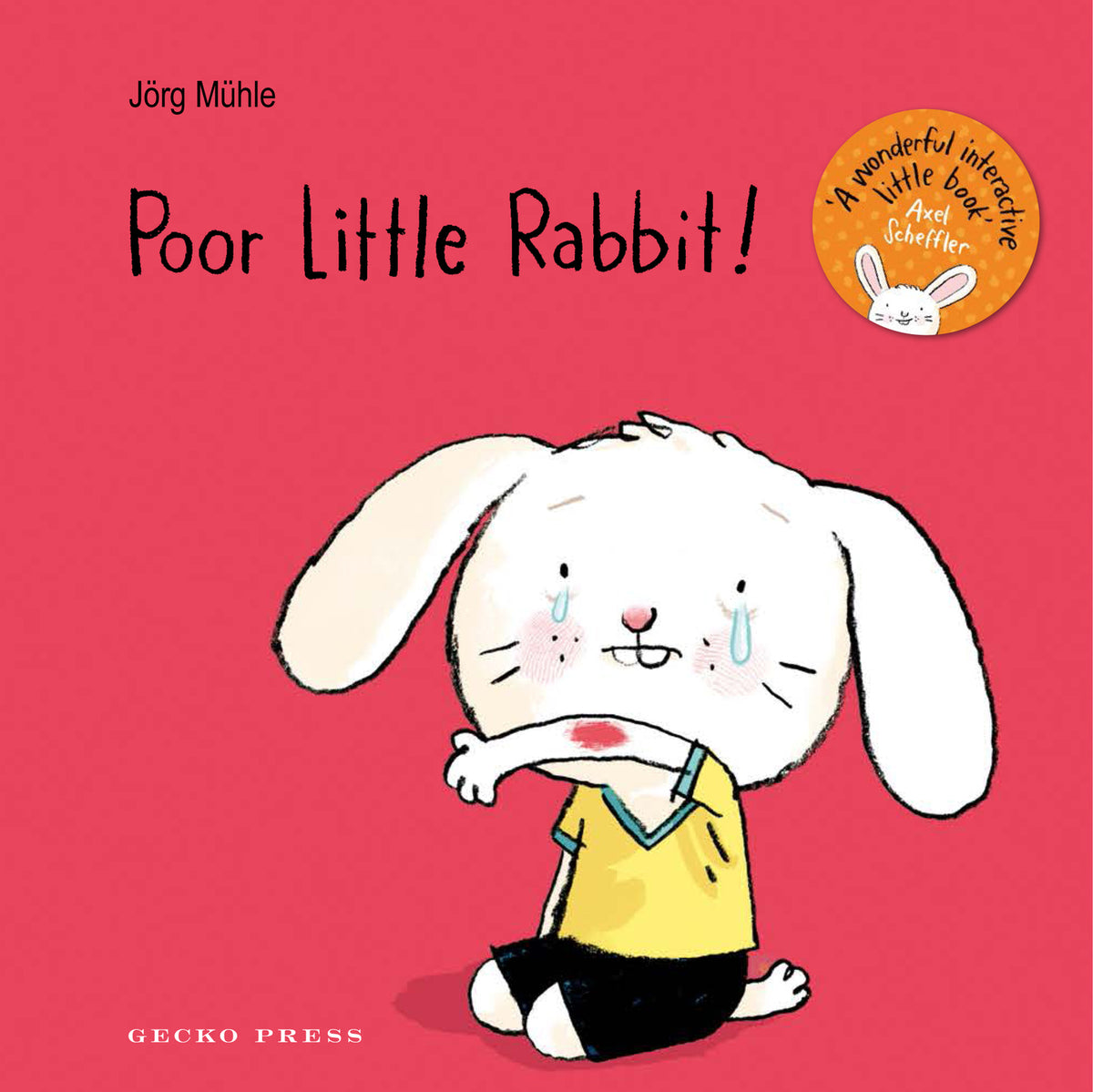 Poor Little Rabbit! by Jörg Mühle — English board book cover, Gecko Press