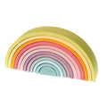 GRIMM’S Large Pastel Rainbow with twelve wooden arches nested together.