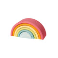 GRIMM’S Small Pastel Rainbow with six wooden arches nested together.