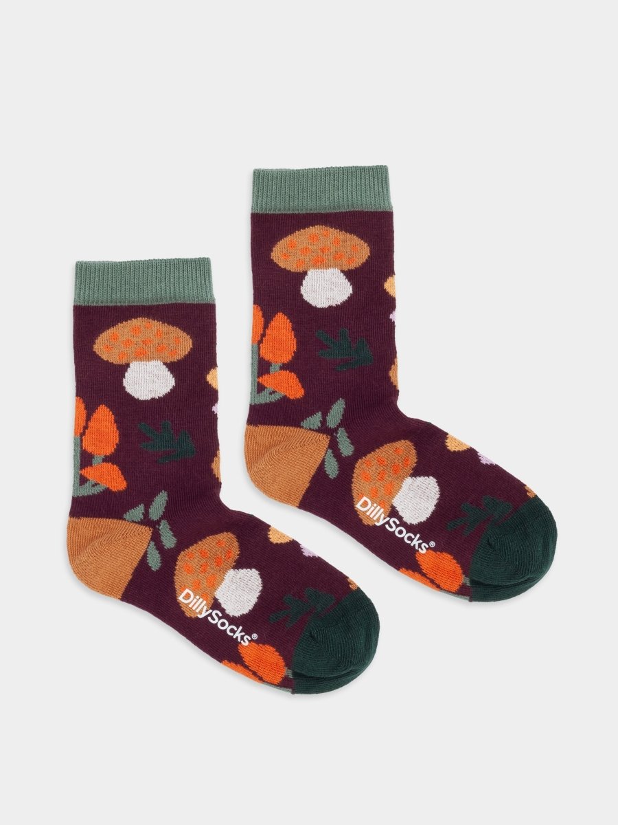 Lil Mushroom Crush children’s socks by DillySocks
